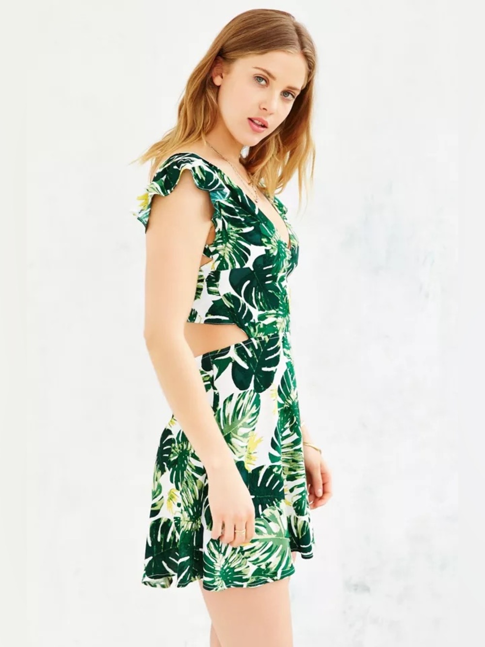 For Love & Lemons Tropical Mini Dress Sz L - Picture 2 of 6